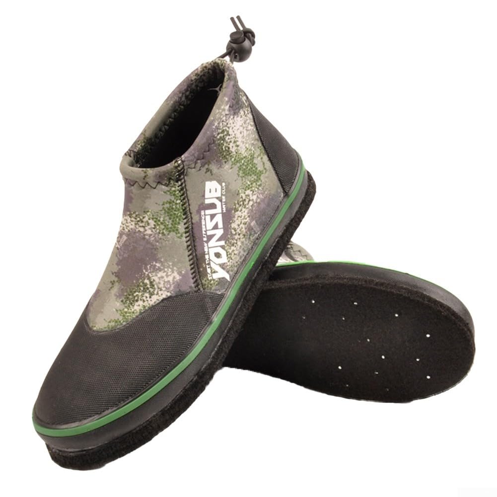 Uomini Donne 5mm Neoprene Stivali Da Pesca Fondo Feltro Scarpe Da Roccia Antiscivolo Attrezzatura Da Guadare per Fiume Fango Spiaggia Caccia Attività Al
