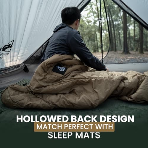 Image of OneTigris Featherlite Ultralight Sleeping Quilt, Weighs 35oz, Warm Hammock Topquilt 40 Degree, with Footbox, Perfect for Outback Camping, Hiking, Backpacking and Hammocks