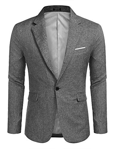 Coofandy Men's Casual Suit Blazer Jackets Lightweight Sports Coats One Button - Image 3