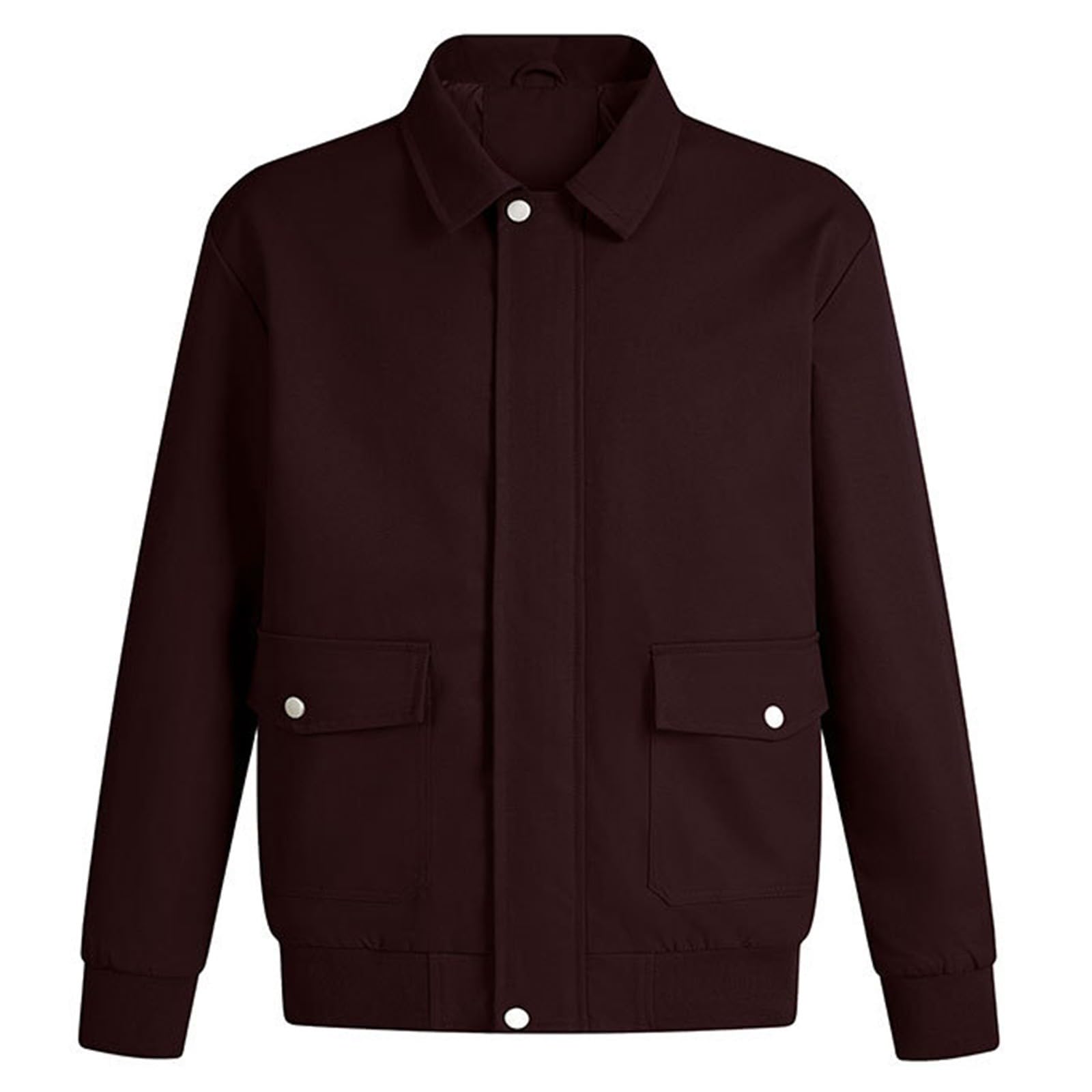 Generisch Arbeitsjacke Herren CollegeJacke Bomberjacke Übergangsjacke Mit Reißverschluss Softshelljacke Mit Taschen Freizeitjacke Einfarbig Windbreaker Locker Herrenjacke Herbstjacke