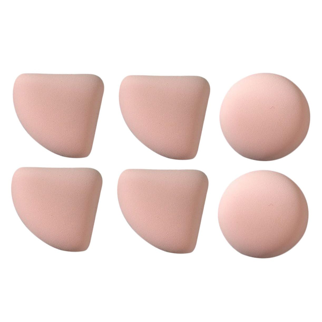 Beavorty Loose Powder Puff Set of 6 Soft Gentle Makeup Pads Handheld Beauty Tools for Home Travel Reusable