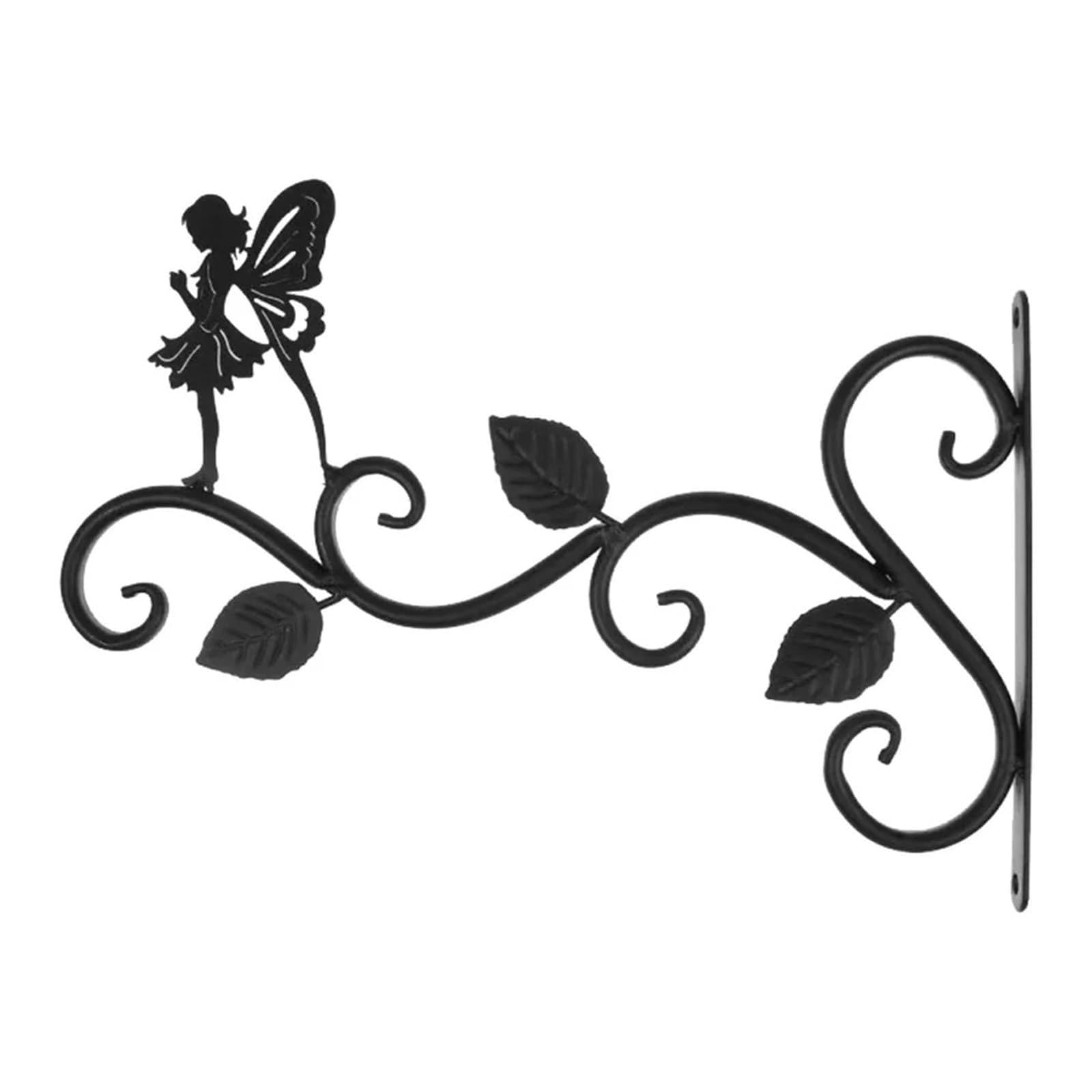 YUPLIODSX Hanging Basket Bracket Wrought Iron Hanging Flower Pot Basket Plant Brackets Flowerpot Hanger Basket Outdoor Wall Mount Planter Hook Garden Decoration