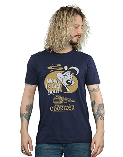 Image of LOONEY TUNES Men's Pepe Le Pew Odorizer T-Shirt Large Navy Blue