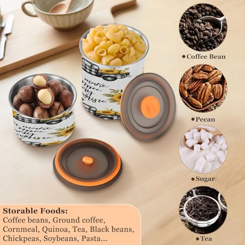 Contenedor de Café Acero Inoxidable 500ml Estampado Floral miniatura 5