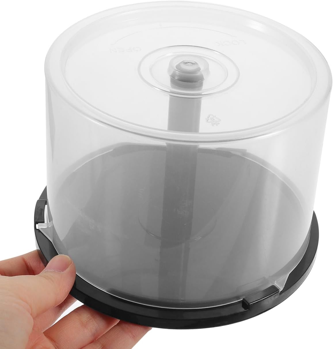 DOITOOL 4-Pack Cd Storage Holders Portable Dvd Storage Containers 5.47X5.47X7.16In Compact Plastic Cd Bucket Organizer for Home Office Dust and Moisture Protection