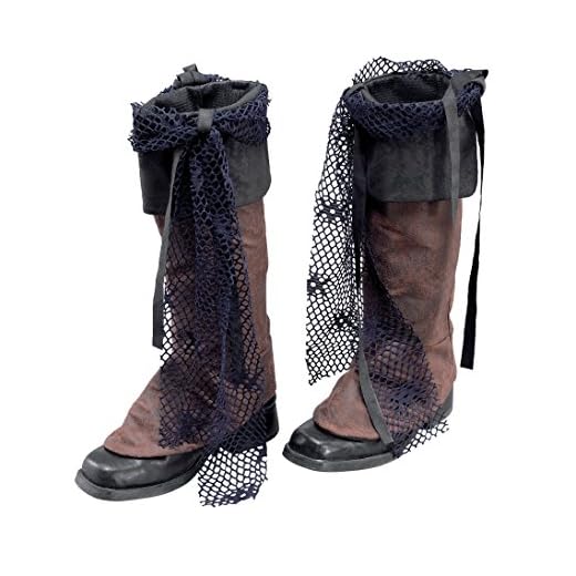 Forum Novelties-BA015 Bristol Novelty BA015 Couvre-Bottes de Pirate, Marron, Taille Unique