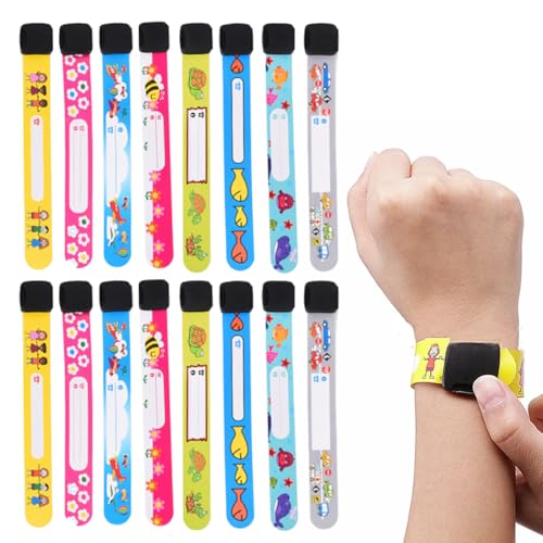 16Pack Pulsera Identificativa Niños, pulseras de seguridad para niños,...
