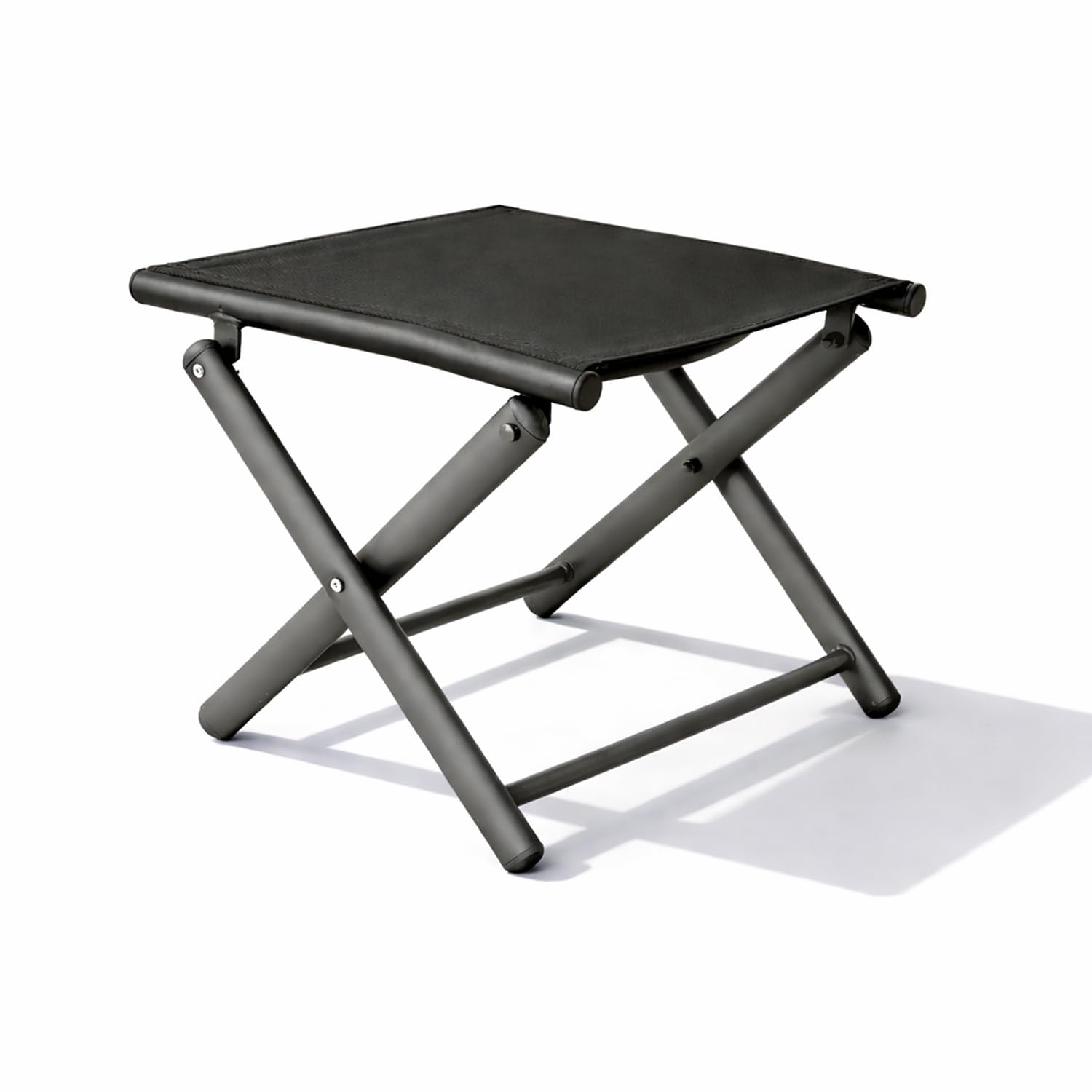 Mojawo® Repose-pieds de jardin - Pliable - En métal résistant aux intempéries - Meubles de jardin résistants aux intempéries - Anthracite/noir
