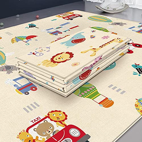 Cirdora Kruipmat baby speelmat baby speelmat baby mat veilig waterdicht opvouwbare kinderen kruipmat 170 x 99 x 10 cm - Afbeelding 4