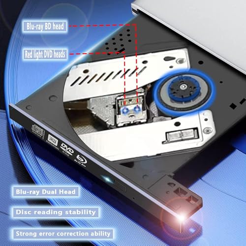 Unidad externa Blu-ray DVD con USB 3.0 y Type-C miniatura 4