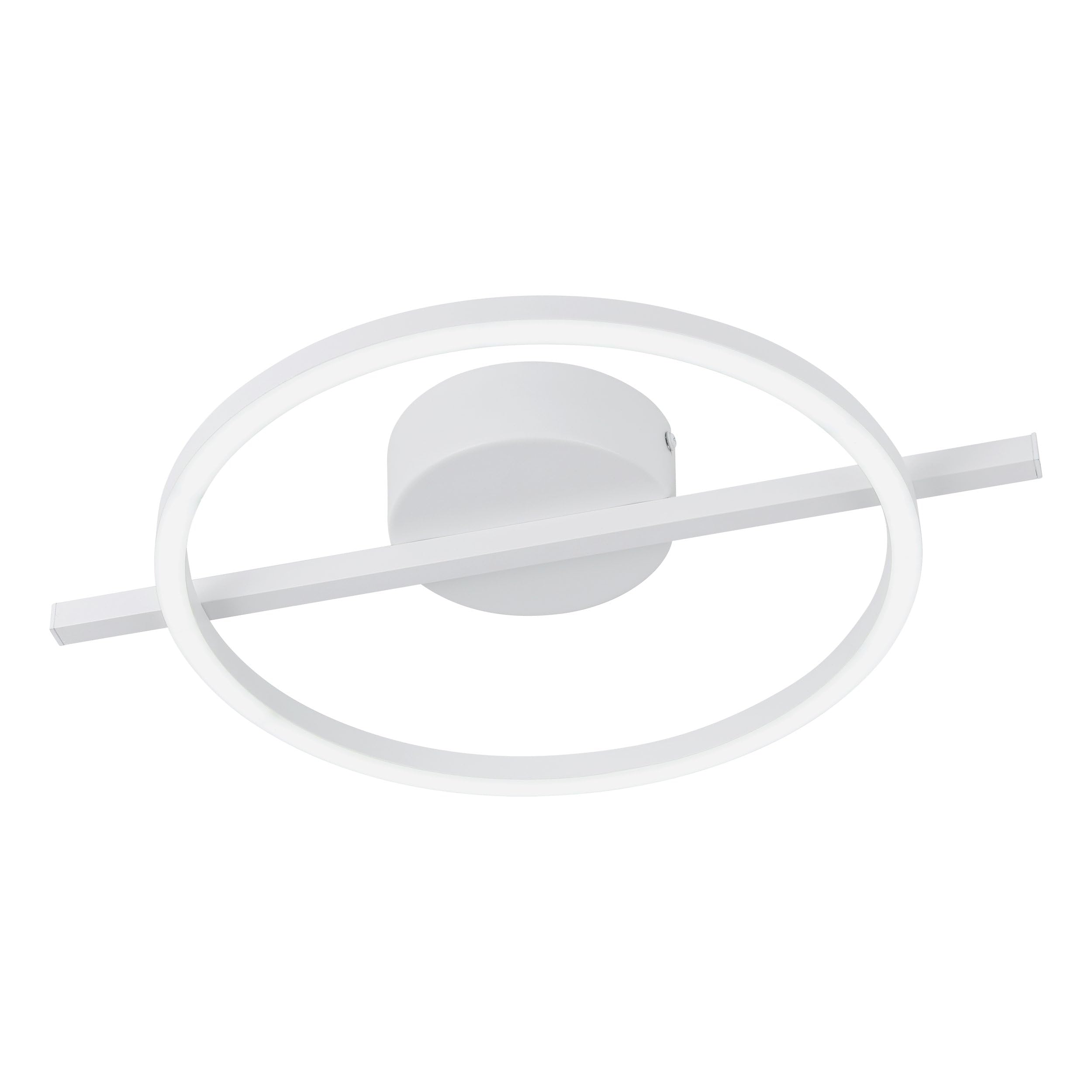 Eglo LED Ceiling Light Fitting Amandolo, Ring-Shaped Ceiling lamp dimmable with Remote Control, Geometric Light Fixture Made of White Metal, Warm White-Cold White, RGB Backlight โ image 1
