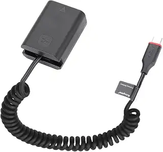 King Ma NP-FW50 ダミーバッテリー Type-C ケーブル付き 完全デコード給電カプラー ソニーカメラバッテリー対応 | Sony A6000/A6100/A7/A7R2/A6300/A6400/A6500/A5000/A5100/RX10/RX10M4/RX10M3/ZV-E10などに対応、NP-FW50 互換バッテリー使用可能、ライブ配信・Vlog・長時間撮影用
