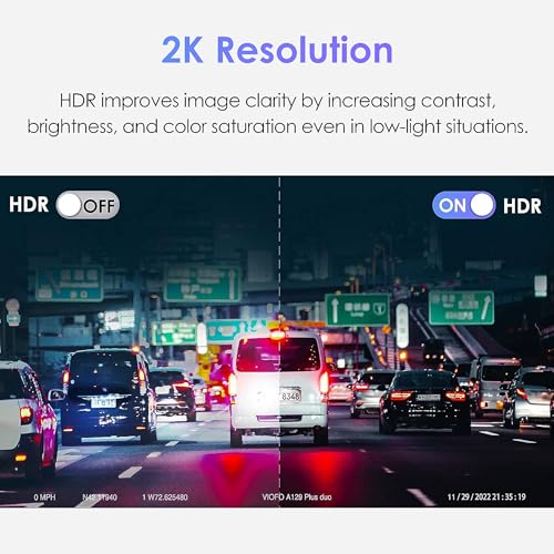 Viofo Dual Dash Cam, 2K 1440P 60Fps+1080P 30Fps Front And Rear Dash Camera thumb #2