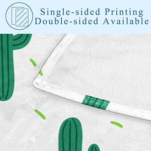 Couverture cactus vert 150x100 cm douce et chaude pour lit et canapé - 5