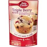 Betty Crocker Muffin Mix, Triple Berry, 6.5 oz Pouch (Pack of 4)