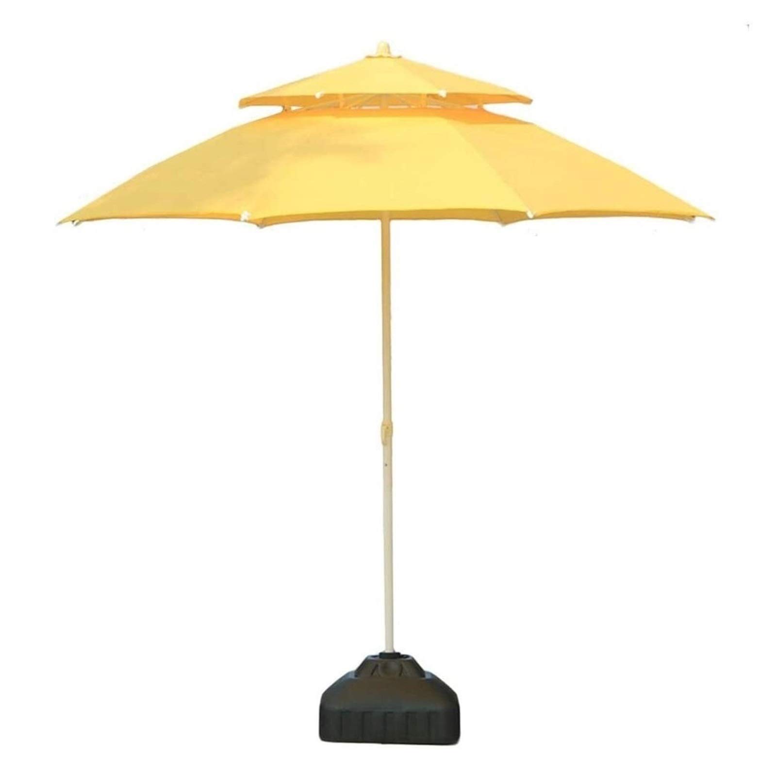 SaryEdge Outdoor Garden Parasols Parasols Garden Patio Table Umbrella With Push Button Tilt, Perfect For Outdoor Yard, Beach Commercial Event Market, Camping, Pool,Yellow-7.5 Ft/230cm