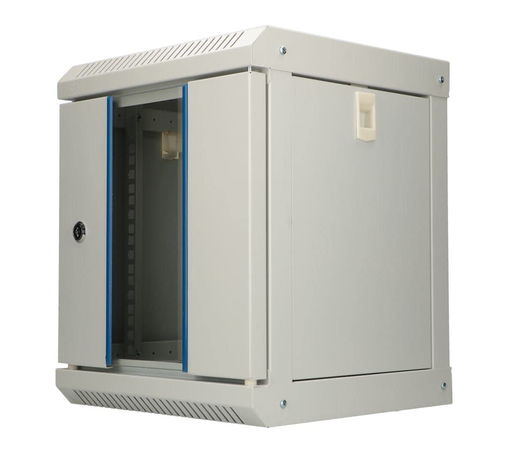 Extralink 6U 10", Gris Armoire Rack, Mur ou Debout, Montage 19', Cadre Auto-assemblée, Panneau latéral Amovible