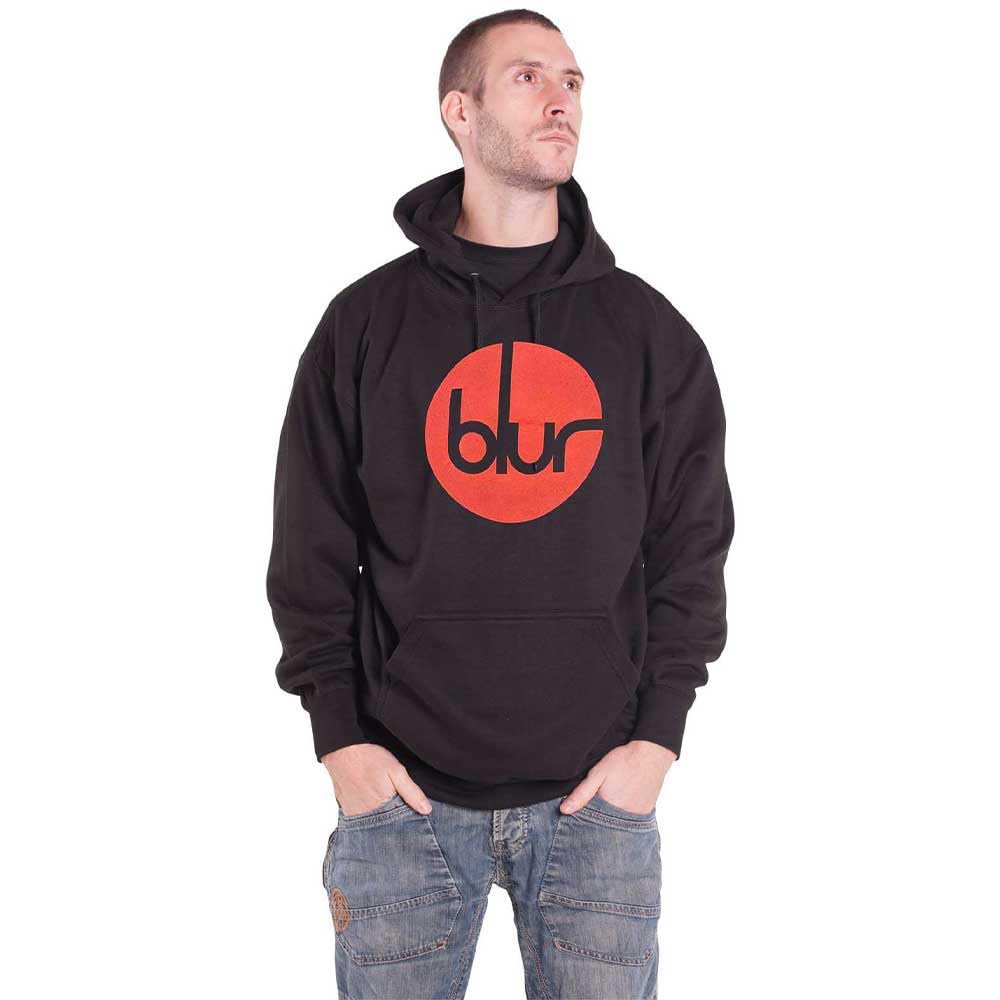Blur Unisex Adult Circle Logo Hoodie (XL) (Navy Blue)