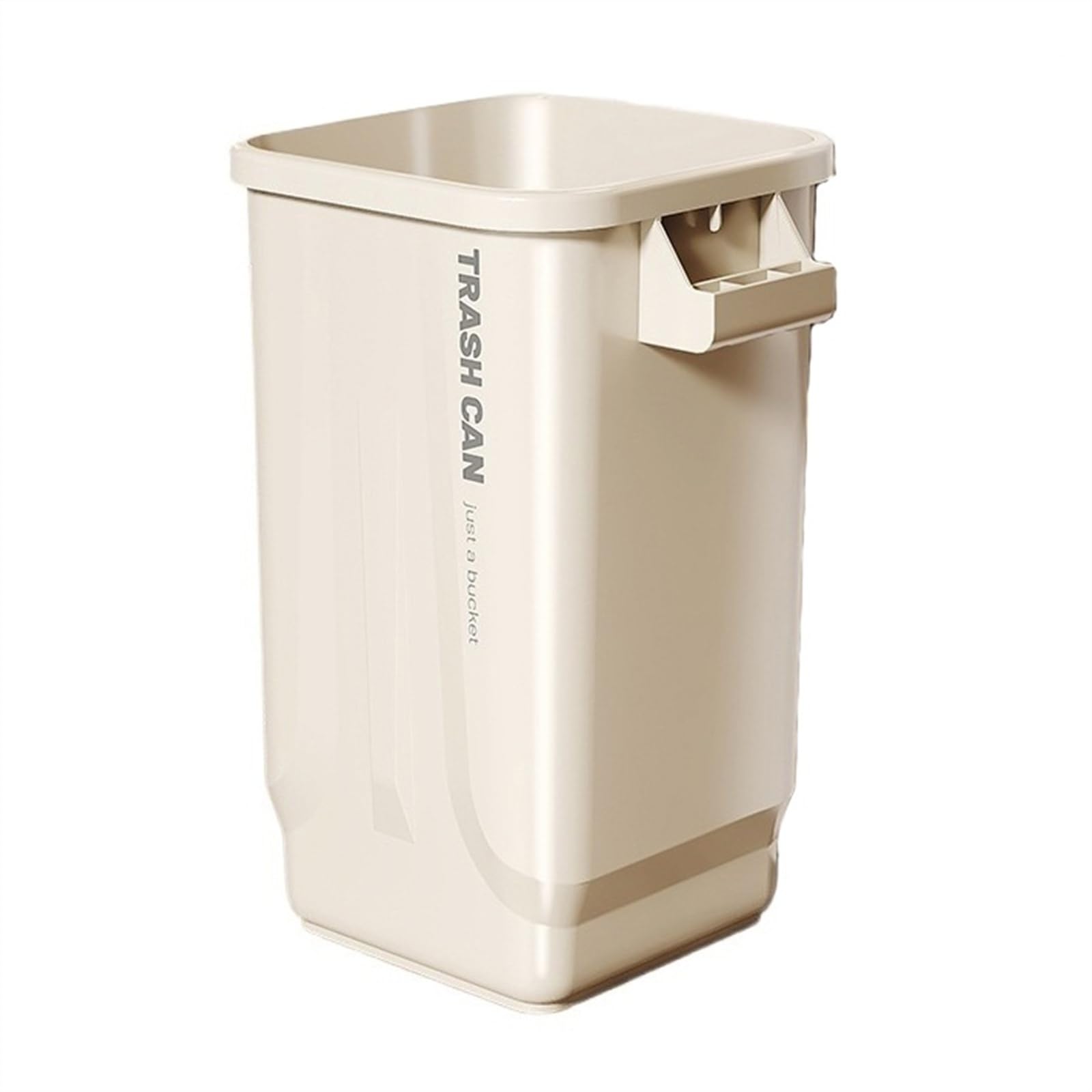 Cubo de basura de cocina moderno en plástico cuadrado de alta densidad con asa dura 2 pzs