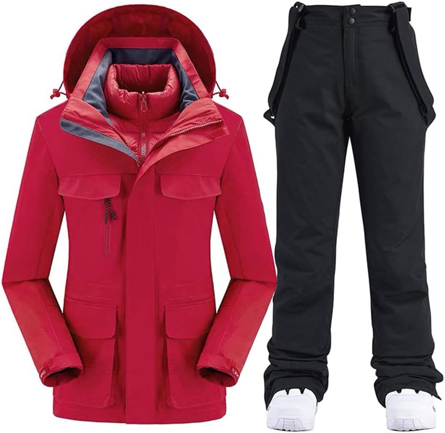 -30 Degree Ski Suit Women Winter Jackets and Pants Warm Waterproof Outdoor Snowboard Snow Jacket