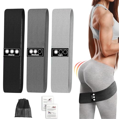 FOLAI Resistance Hip Bands, Fitnessbänder [3er Set] Zugkraftstärken...