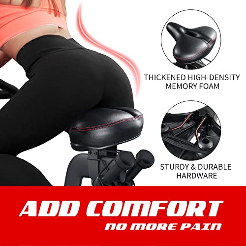 PeloFamily Wide Bike Seat Compatible with Peloton Bike & Bike Plus, Bike Seat Cushion for Comfort Wide, Bike Saddle Replacement for Women & Men, Padded Bicycle Seat, Accessory for Most Bikes - Image 3