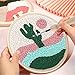 Anidaroel 3 Sets Punch Needle Kits - Beginner Adults Kit with Fabric, Hoops, Yarns and Sewing Needles