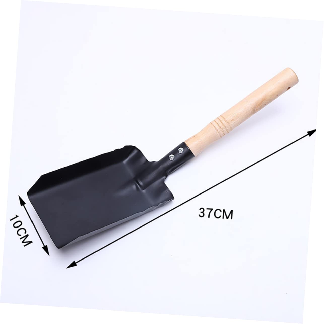 SUPVOX 2piezas Pequeña Pala De Hierro Mango De Madera Herramienta Práctica para Jardinería y Limpieza De Residuos Pala Portátil para Plantar El Jardín