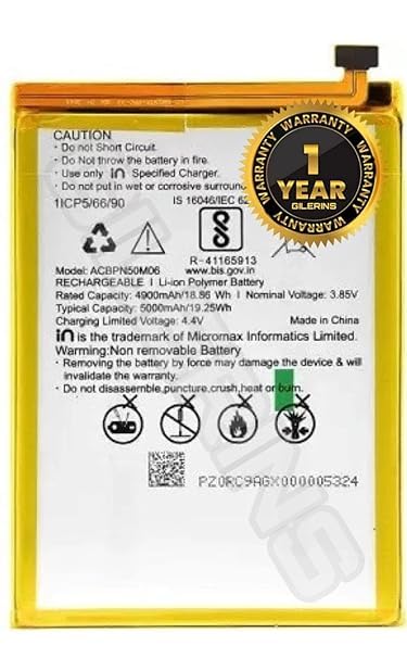 Image of Original ACBPN50M06 Battery for Micromax in 1 / in 1b / in Note 1 / E6746 / E7746 / E6523 / E7533 (1ICP5 /66 /90) Battery with 1 Year warrenty**** (Q86)