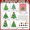 Qyeahkj 24 Sets Christmas Tree Party Favors Xmas Tree Wooden Painting Craft Kits for Kids Thank You for Coming Gifts Paint Craft Winter Party Supplies Merry Christmas Cards - Kids Birthday Gifts Bulk #1