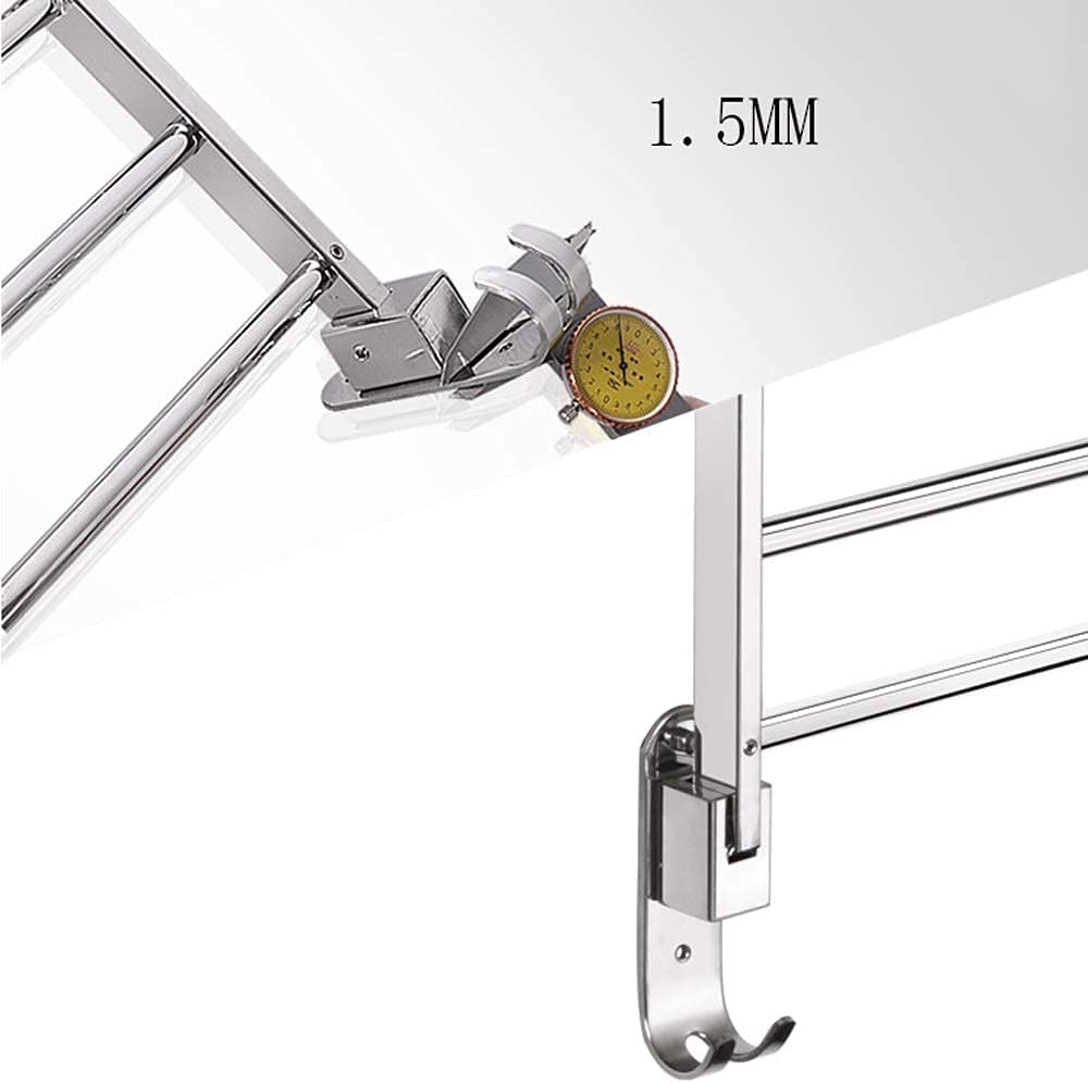 Toallero de Pared de Acero Inoxidable 304 - Estante Plegable para baño Que Ahorra Espacio, Soporte para Toallas de barandilla de Hotel y Estante de baño Delgado
