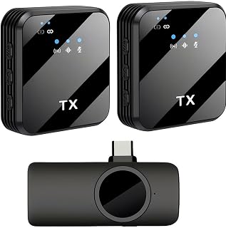 Coverzone Kablosuz Yaka Mikrofonu Çift Mikrofon iP