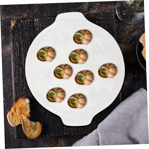 Plat de service pour escargots en acier robuste au design épuré - 4
