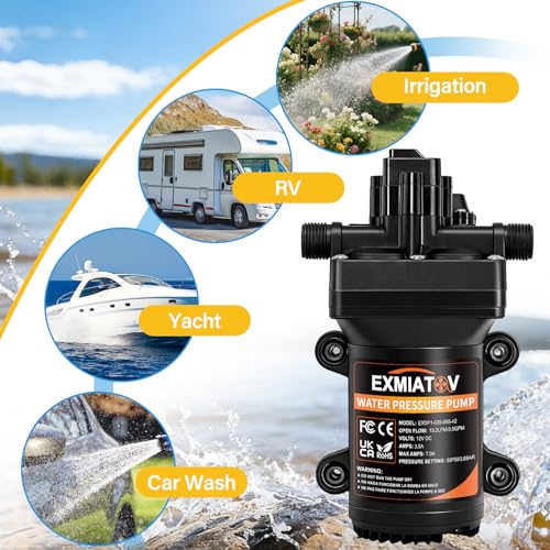Pompe a pression d'eau 12V 3,5 GPM robuste et silencieuse haute performance - 8