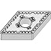 WIDIA DNMG433MS WU10HT Victory DNMG-MS High Performance Turning Inserts, Carbide, 0.047" / 1.2mm Radius, Medium High-Temp, Grade WU10HT