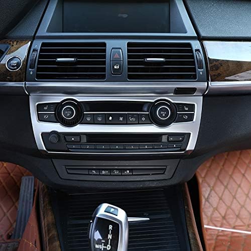 CHEYA ABS Consola de coche aire acondicionado volumen perilla caja marco ajuste para BMW X5 X6 E70 E71 2008-2013 Auto Accesorios (cromo)