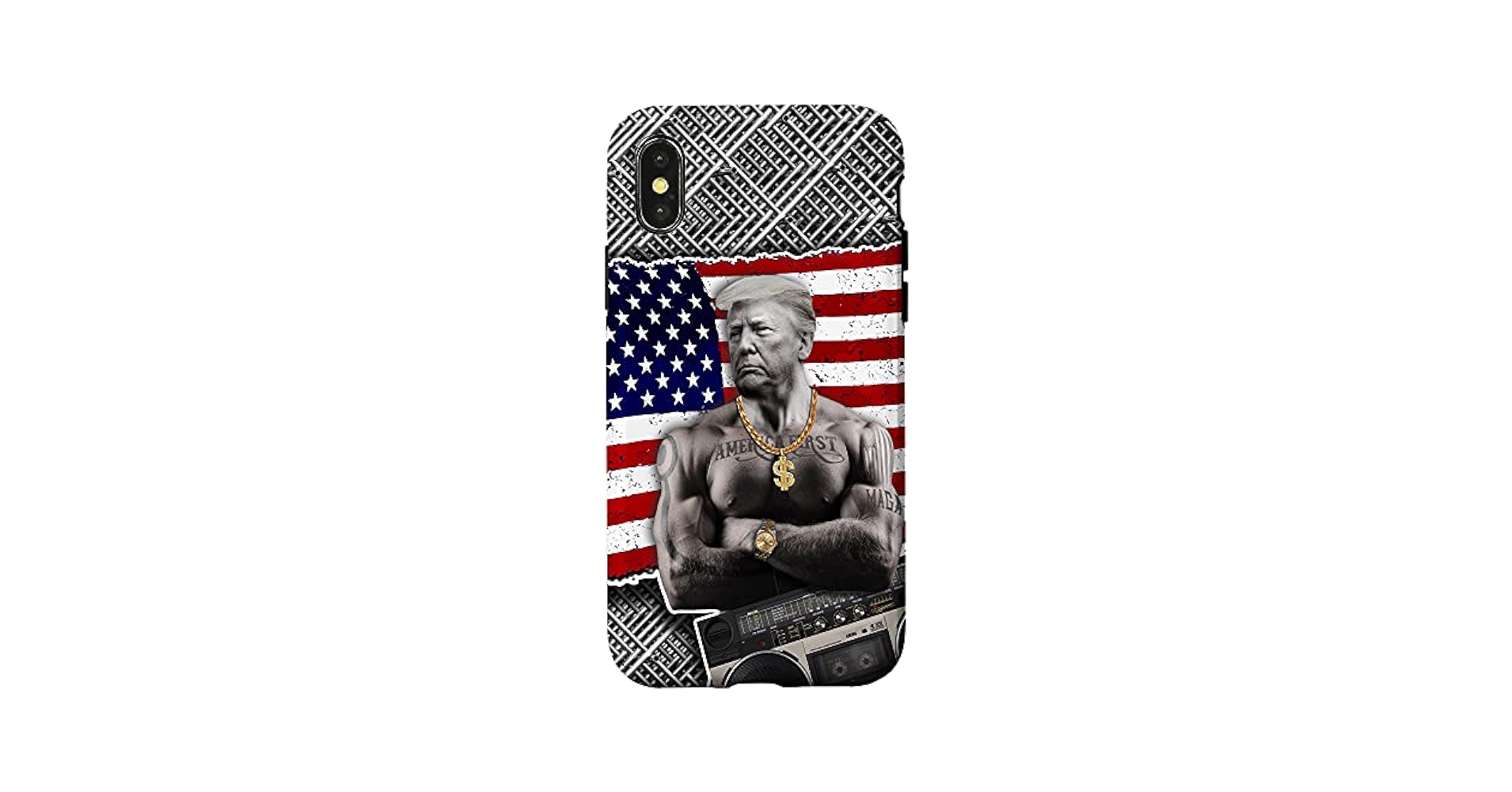Amazon.com: iPhone X/XS Donald Trump Gangster Hip-Hop Tattoo