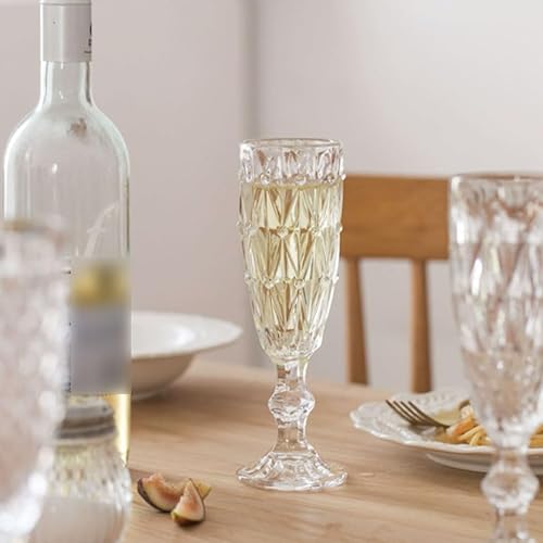 Miniatura 4 de Copas de vino vintage Copas de vino tinto de tallo largo Copa de cóctel Copa de jugo reutilizable Restaurantes Bar en casa