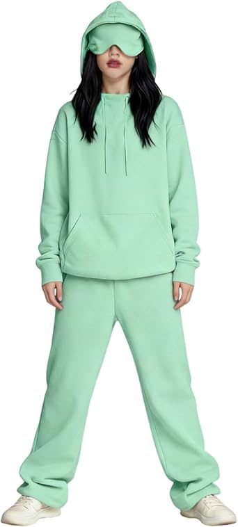 Julysky Both Men and Women Can Travel Hoodie Daily Clothing Hoodies, Eye Mask Hoodie Sweatshirt
