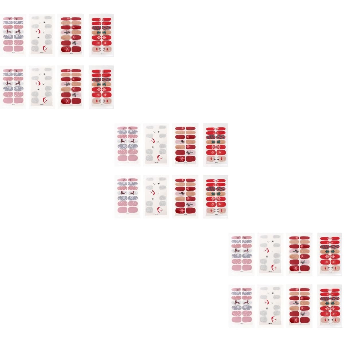 Healvian 24fogli Adesivi Per Unghie Natalizi Decorazioni Festive Per Manicure Design Creativo Di Natale Per Feste e Occasioni Speciali