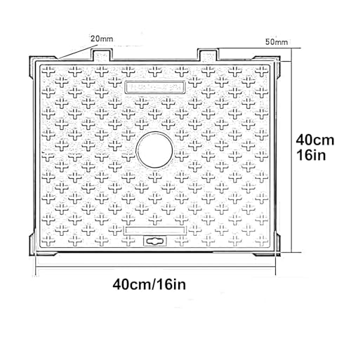 Tapa de tanque séptico de metal resistente con diseño robusto 3