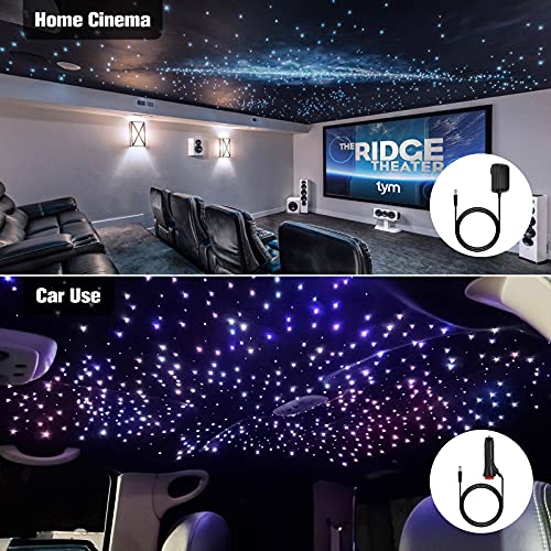 Image of CHINLY Twinkle 650pcs 9.8ft 0.03in Starlight Headliner Fiber Optic Lights kit, Music Mode Bluetooth APP Control Remote, RGBW Star roof Lights for Star Headliner /Home Theater /Pool Ceiling