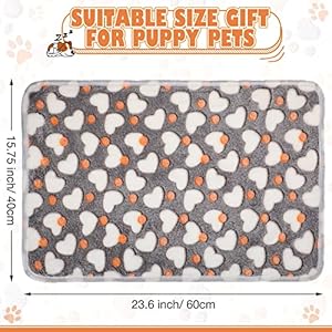   Chumia-18-Pcs-Fleece-Pet-Blanket-Soft-Warm-Sleep-Mat-Fluffy-Cute-Puppy-Supplies-Paw-Bone-Star-Elephant-Dot-Heart-Print-Design-Bed-Blankets-for-Dog-Cat-Kitten-Animals-23-x-16-Inch