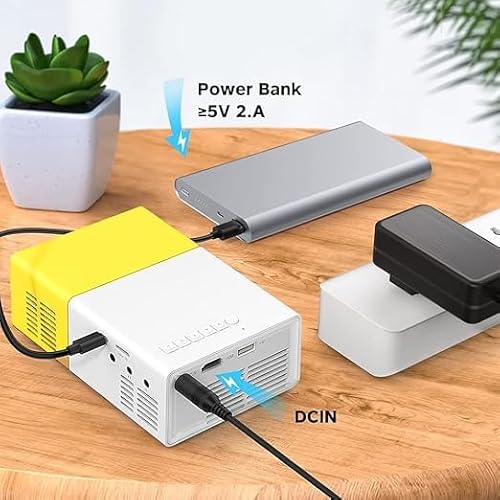 TECHZONE Mini LED Portable Device, Smart Home Video Unit, 1080P-Supported Outdoor Cinema Gear, Compatible with HDMI, USB, TF Card, AV & Remote Control