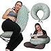 DancesCat Versatile Plus Size Breastfeeding Pillows, Adjustable Breast Feeding Pillow, XXL Nursing Pillow, Baby Feeding Pillow, Maternity Pillow for Side Sleeping with Upgraded Velvet Removable Cover
