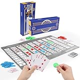 NACOOL Sequence Juego de Mesa, Juego de Secuencia,Juego de Cartas con Tablero Plegable,Estrategia para 2-12 Jugadores,con...