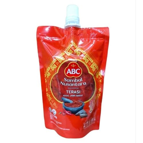 ABC Sambal Nusantara Terasi,Indonesian Spicy Chili Sauce, Pouch 180g (Pack