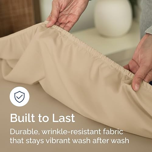 Miniatura 538 de King Fitted Bed Sheet - Bottom Single Fitted Sheet Only - Ultra-Soft Hotel Luxury Bedding w/ 8-16 Inch Deep Pockets - Breathable, Cooling & Wrinkle