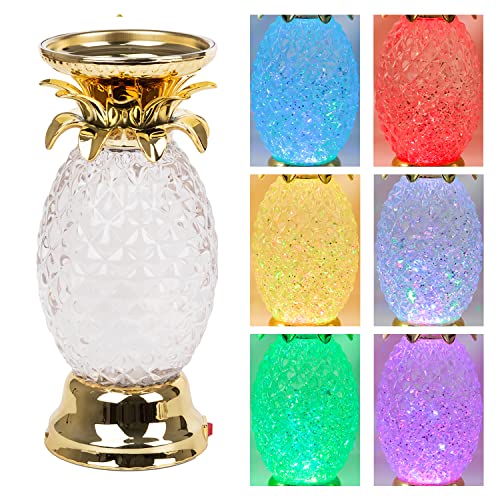 YAKii 9.5" Pineapple LED Color Changing Shine Lamp,Swirling Water Waves
