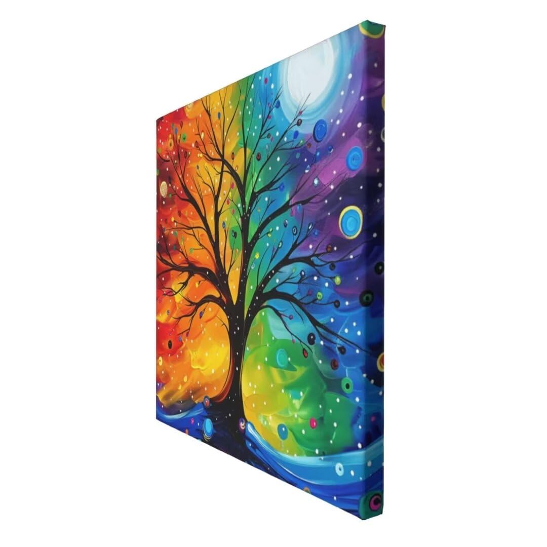 Malen Nach Zahlen Für Erwachsene – Baum Design, 16x20 Zoll Leinwand, Acrylfarben & Pinsel Inklusive